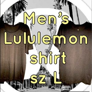 lululemon short sleeve shirt charcoal gray size men’s large metal vent tech